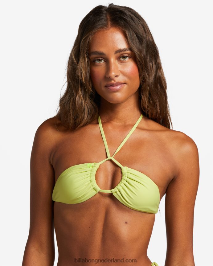 Billabong vrouwen sol searcher triangelbikini die in meerdere richtingen kan worden gedragenlichte limoen 4D20H1223