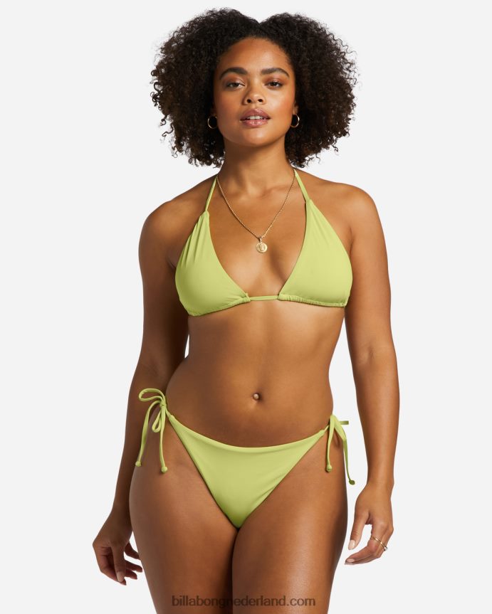 Billabong vrouwen sol searcher triangelbikini die in meerdere richtingen kan worden gedragenlichte limoen 4D20H1223