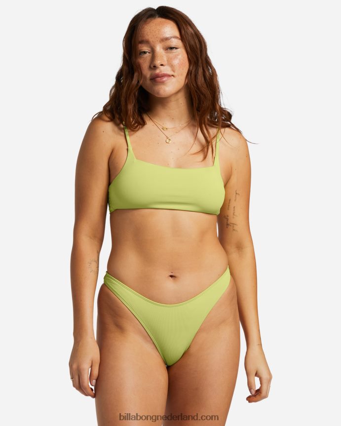 Billabong vrouwen sol searcher zoe crop bikinitoplichte limoen 4D20H1225