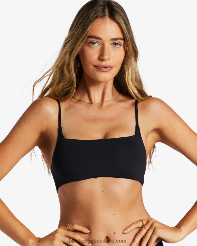 Billabong vrouwen sol searcher zoe crop bikinitopzwarte kiezelsteen 4D20H1262