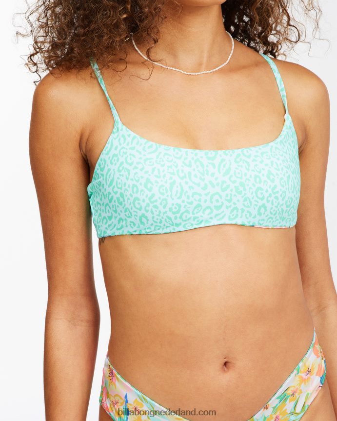 Billabong vrouwen sweet tropics magere mini omkeerbare bikinitopmulti 4D20H1590