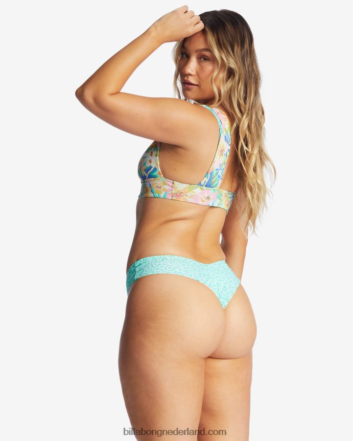Billabong vrouwen sweet tropics omkeerbare diepuitgesneden bikinitopmulti 4D20H1592