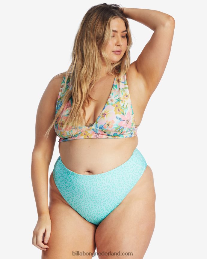 Billabong vrouwen sweet tropics omkeerbare diepuitgesneden bikinitopmulti 4D20H1592