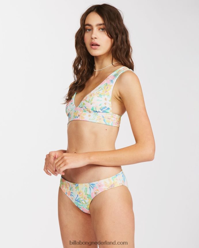 Billabong vrouwen sweet tropics omkeerbare diepuitgesneden bikinitopmulti 4D20H1592