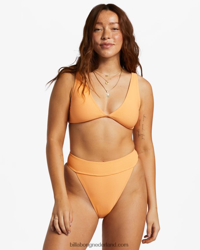 Billabong vrouwen tanlines ava tank bikinitopsinaasappelschil 4D20H1218