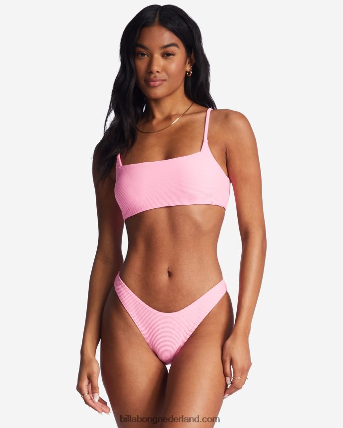 Billabong vrouwen tanlines zoe crop bikinitopjeroze roes 4D20H1492