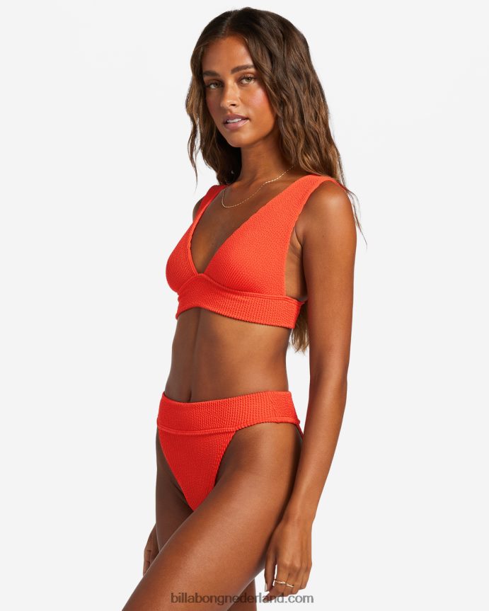 Billabong vrouwen zomer hoog uitgesneden bikinitopjerode aloha 4D20H1254