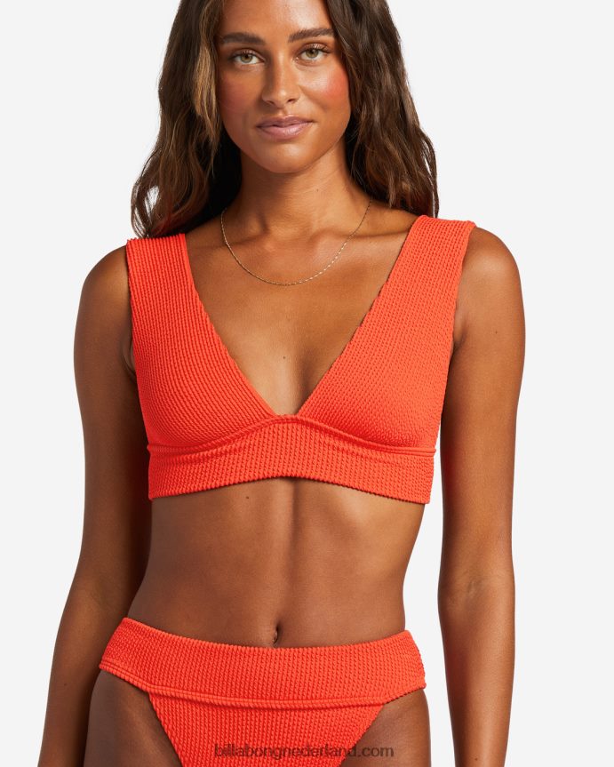 Billabong vrouwen zomer hoog uitgesneden bikinitopjerode aloha 4D20H1254