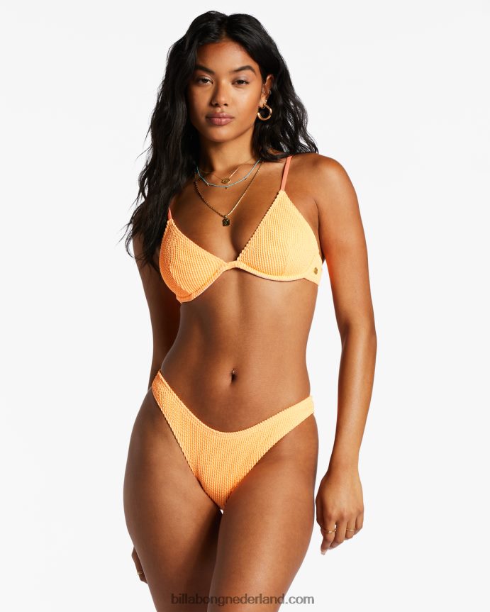 Billabong vrouwen zomerse high reese beugel bikinitoppittige mandarijn 4D20H1366