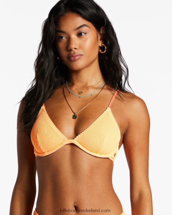 Billabong vrouwen zomerse high reese beugel bikinitoppittige mandarijn 4D20H1366