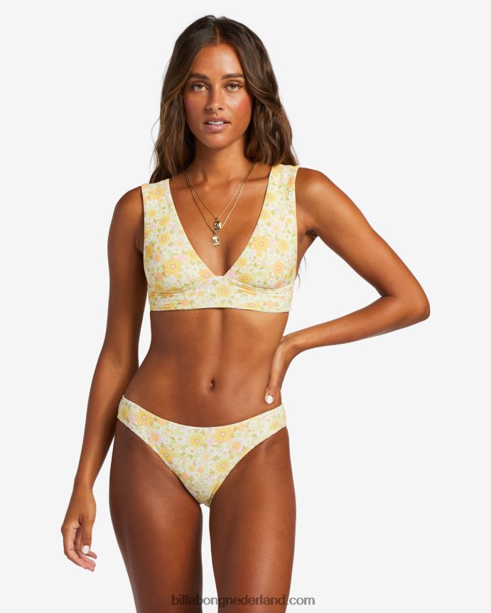 Billabong vrouwen zonaanbidder tanlines diepuitgesneden bikinitopmulti 4D20H1157