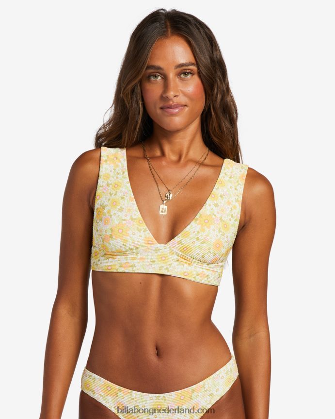 Billabong vrouwen zonaanbidder tanlines diepuitgesneden bikinitopmulti 4D20H1157