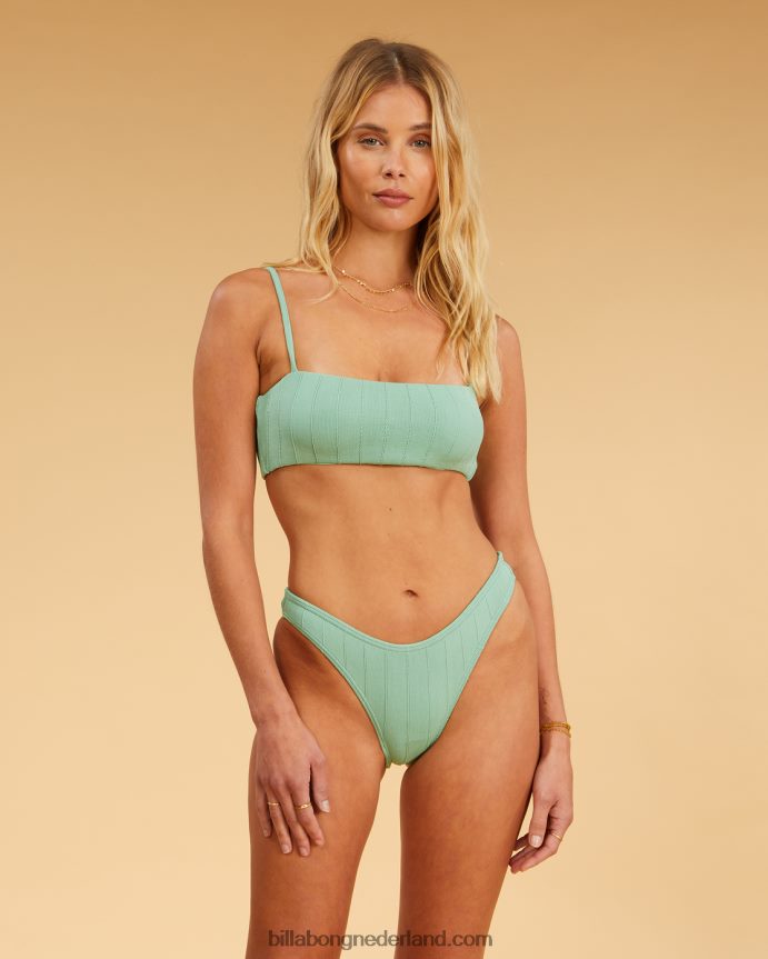 Billabong vrouwen zoute blonde sunset rib tank bikinitopgewassen gras 4D20H1544