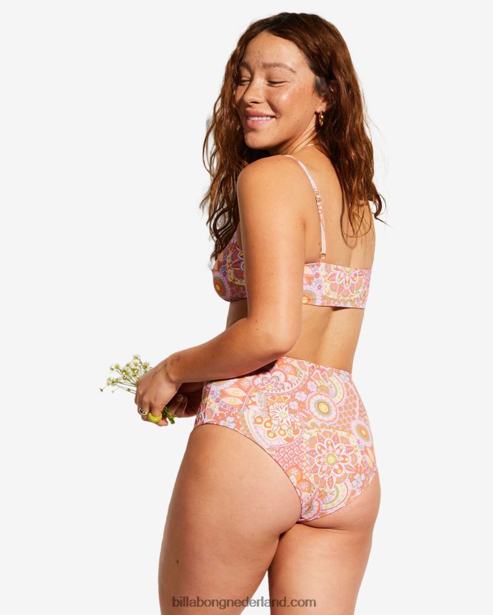 vrouwen billabong x smiley good times zoe omkeerbare crop bikinitopmulti 4D20H1472