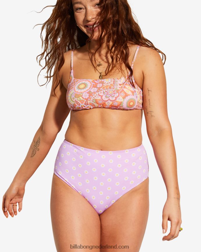 vrouwen billabong x smiley good times zoe omkeerbare crop bikinitopmulti 4D20H1472