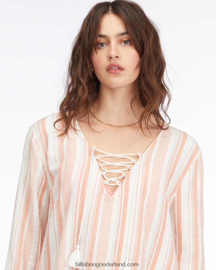 Billabong vrouwen blauwe luchten mini strand cover-upterracotta 4D20H1717