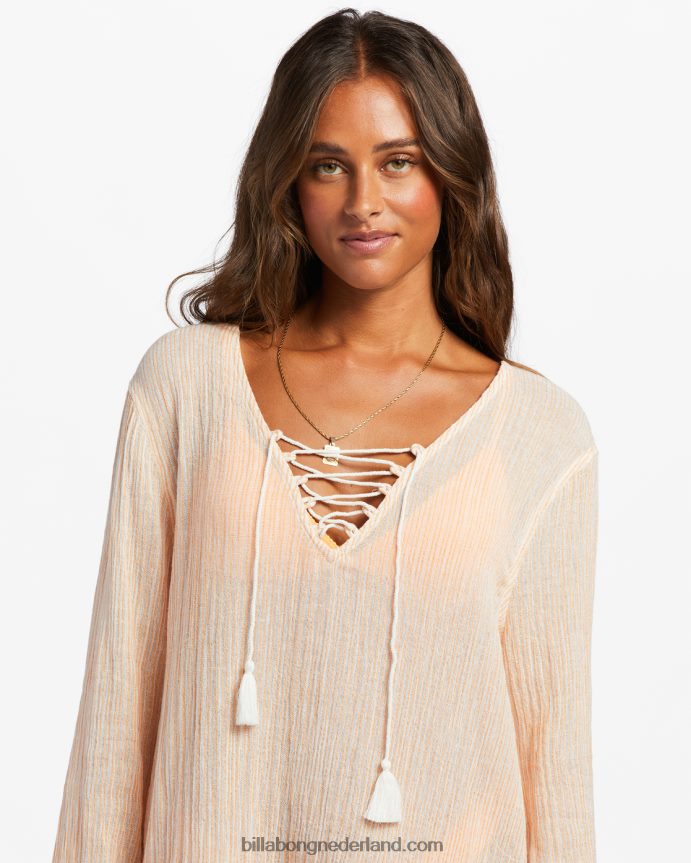 Billabong vrouwen blauwe luchten zwemmen cover-upsinaasappelschil 4D20H1344