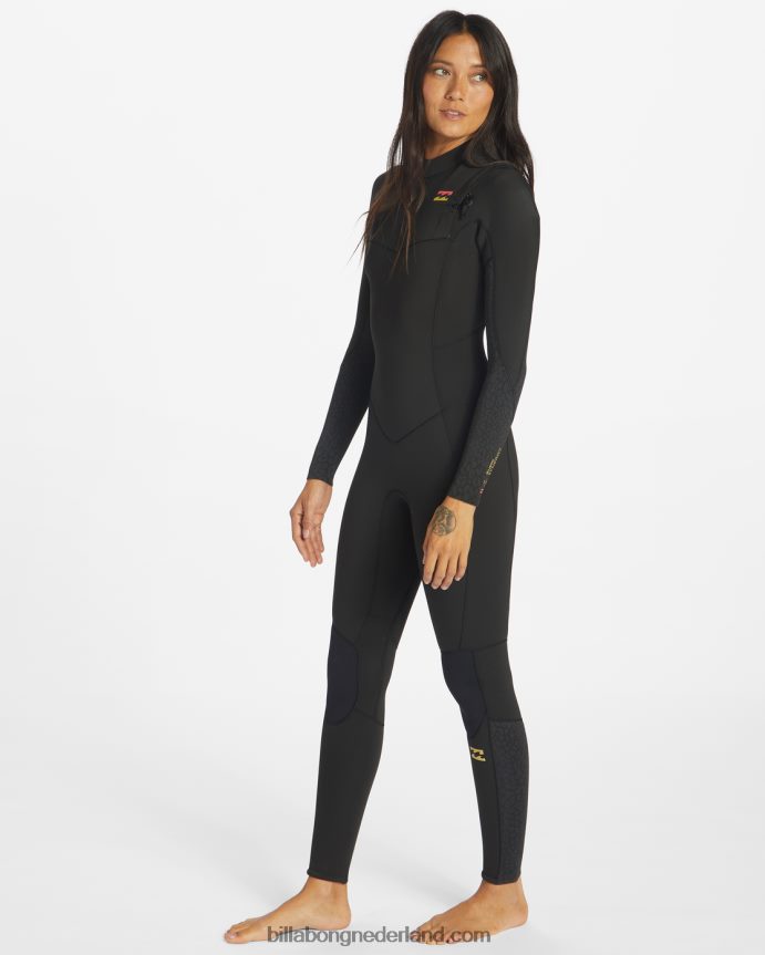 Billabong vrouwen Volledig wetsuit met 3/2 synergie-borstritswild zwart 4D20H2565