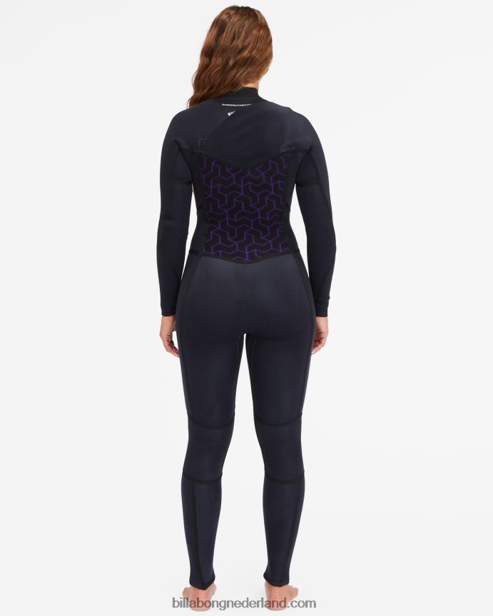 Billabong vrouwen Volledig wetsuit met 3/2 synergie-borstritswild zwart 4D20H2565