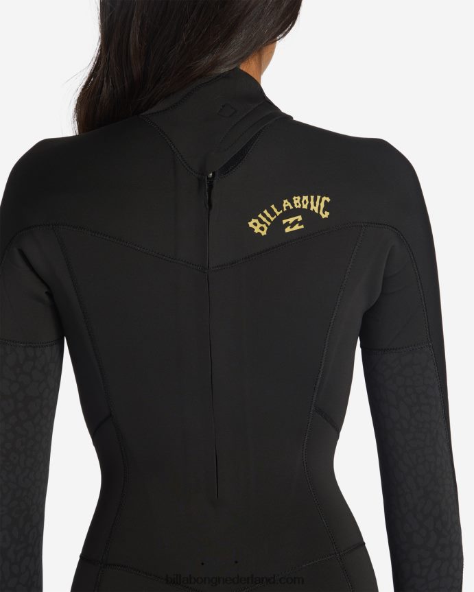 Billabong vrouwen Volledig wetsuit met 3/2 synergy-achterritswild zwart 4D20H2567