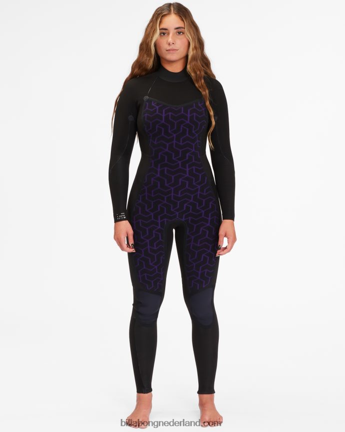 Billabong vrouwen Volledig wetsuit met 3/2 synergy-achterritswild zwart 4D20H2567