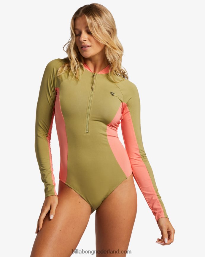 Billabong vrouwen a/div biarritz zwempak met lange mouwenceder 4D20H1333