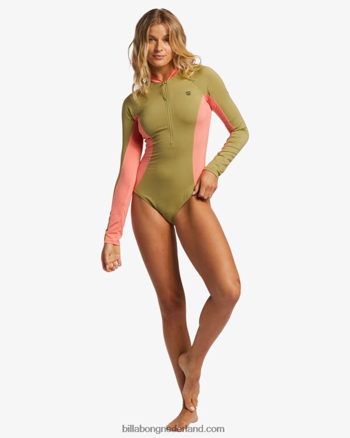 Billabong vrouwen a/div biarritz zwempak met lange mouwenceder 4D20H1333